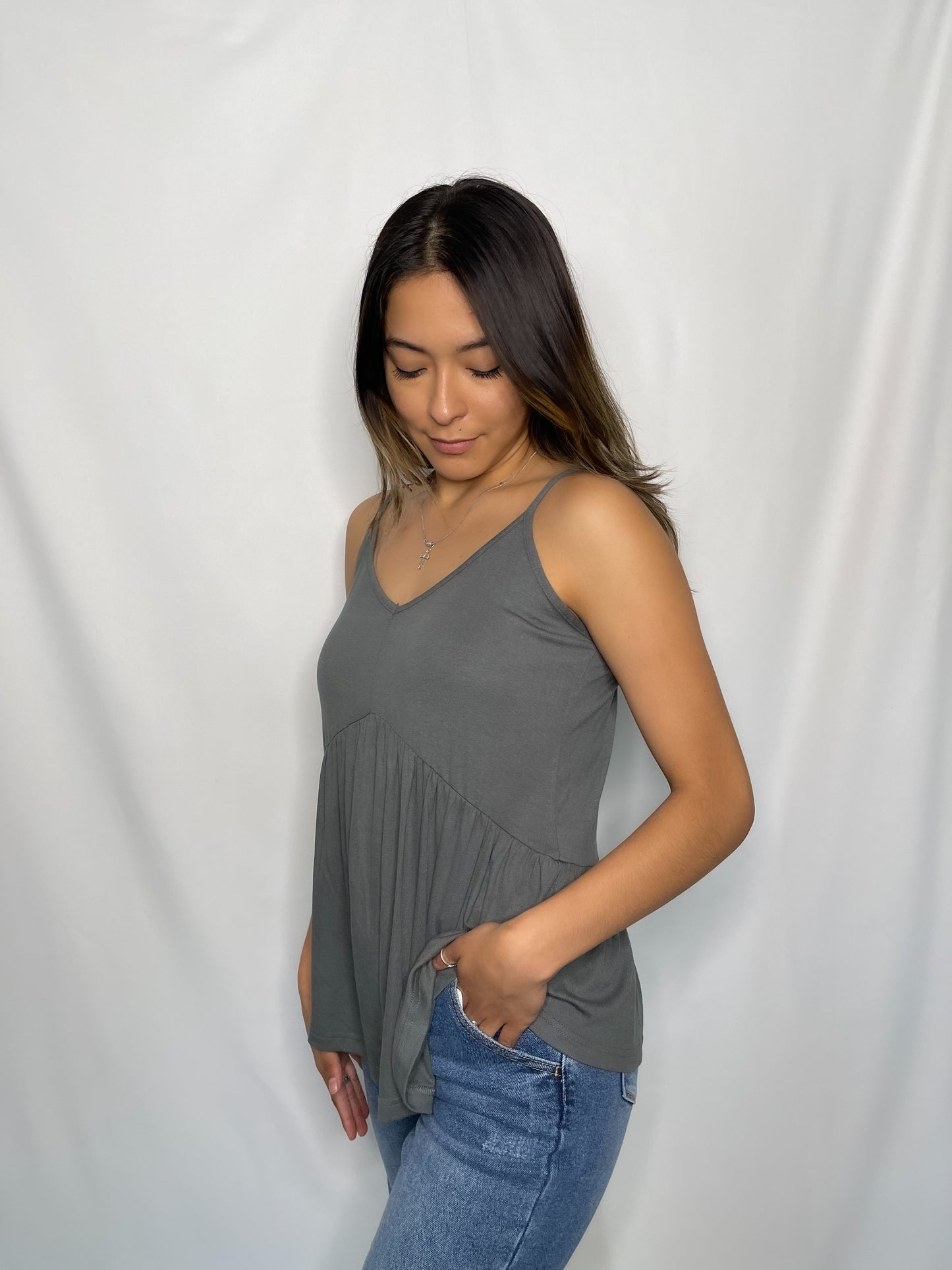 Model is wearing size small