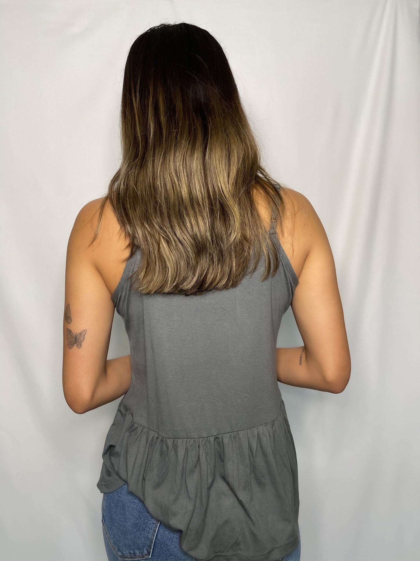 Model is wearing size small